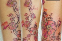 Са́кура — Тату Акварель