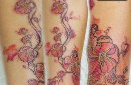 Са́кура — Тату Акварель