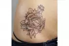 Тату розы в стиле Linework