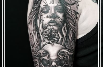 Тату в стиле чикано