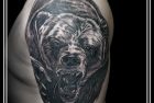 Татуировка Медведь чб
